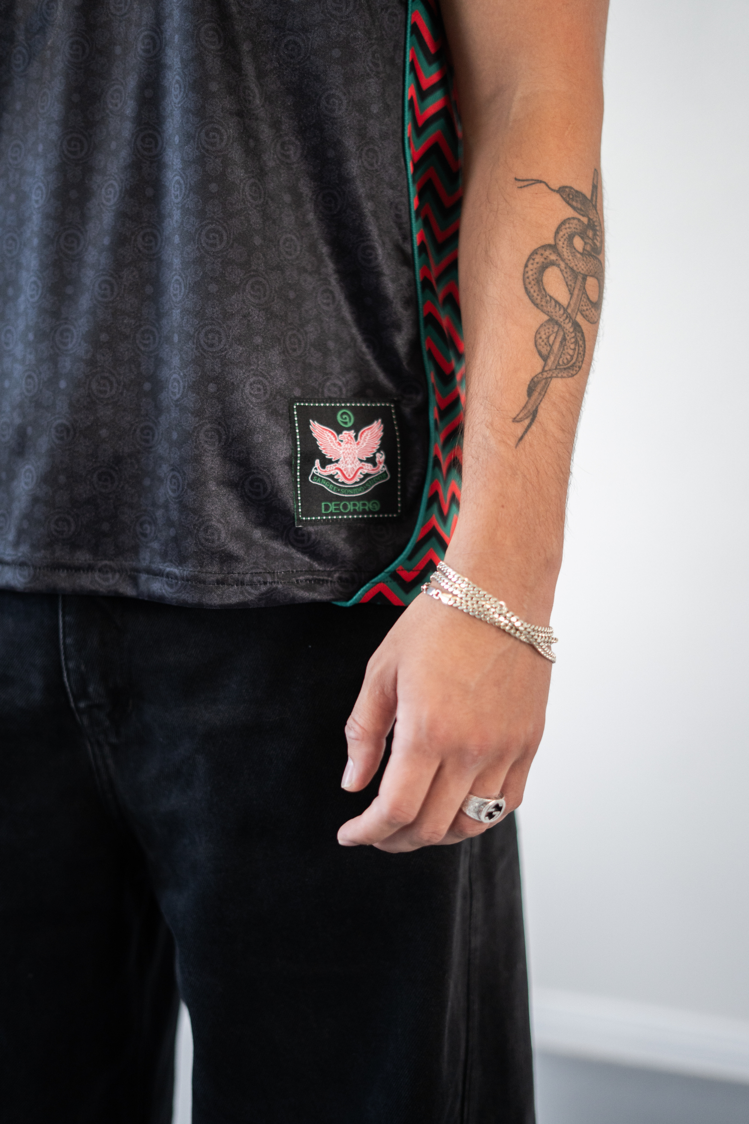 ORRO Futbol Jersey  (Black)