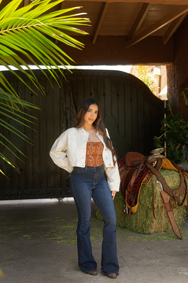 Deorro-Rhinestone Fringe DenimJacket