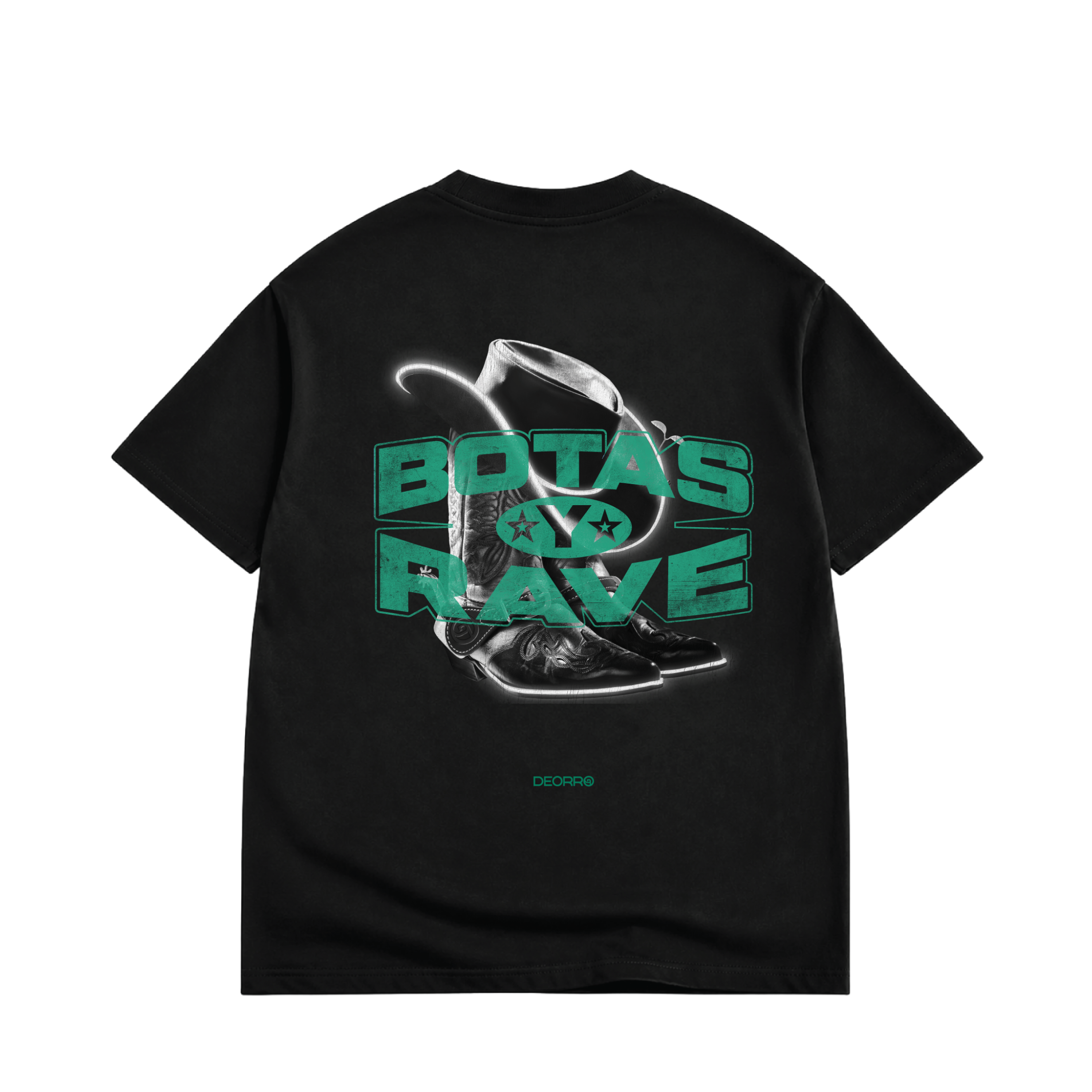 DEORRO-BOTAS Y RAVE Tee (Teal-Green)