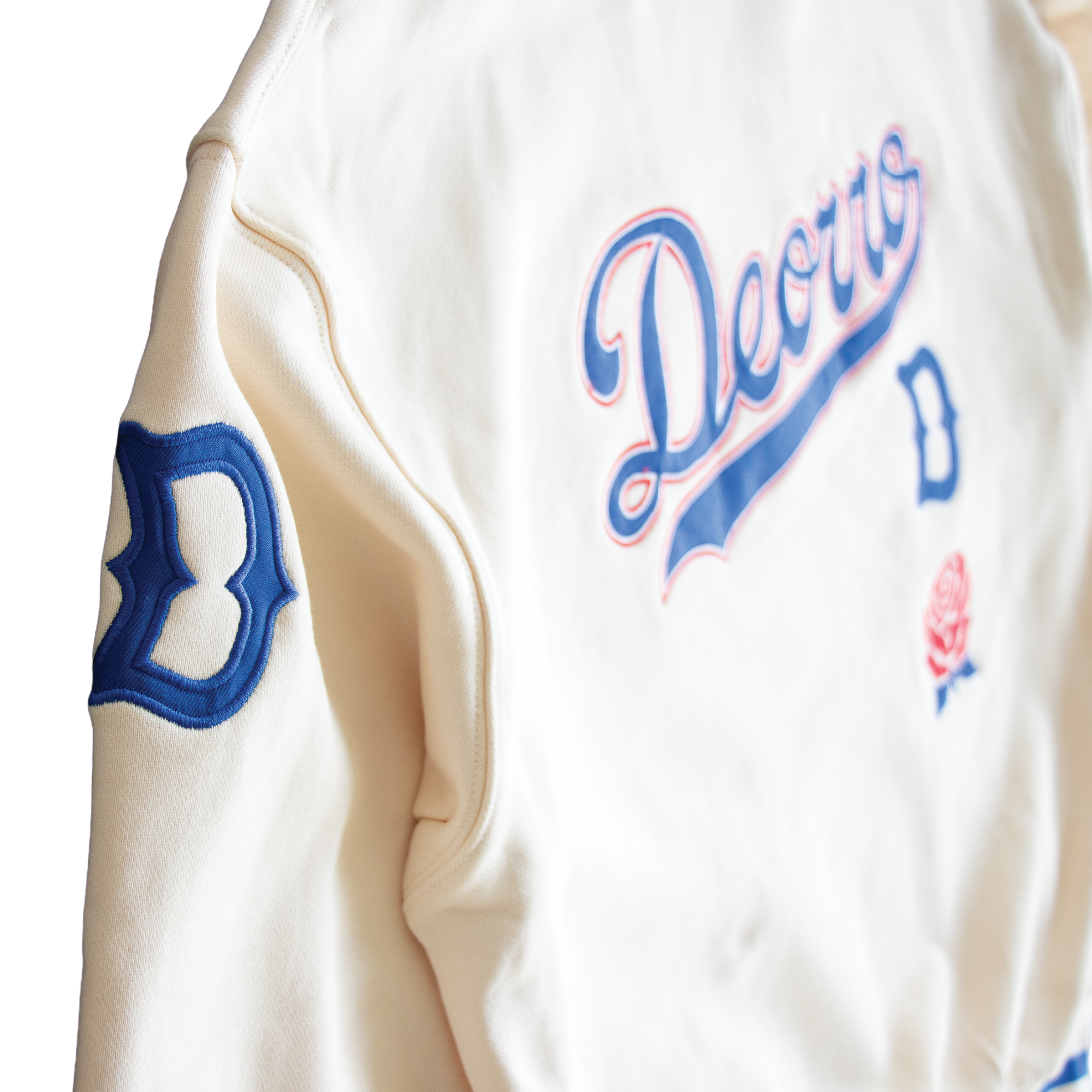 Deorro-Cream Oversized Crew Pullover