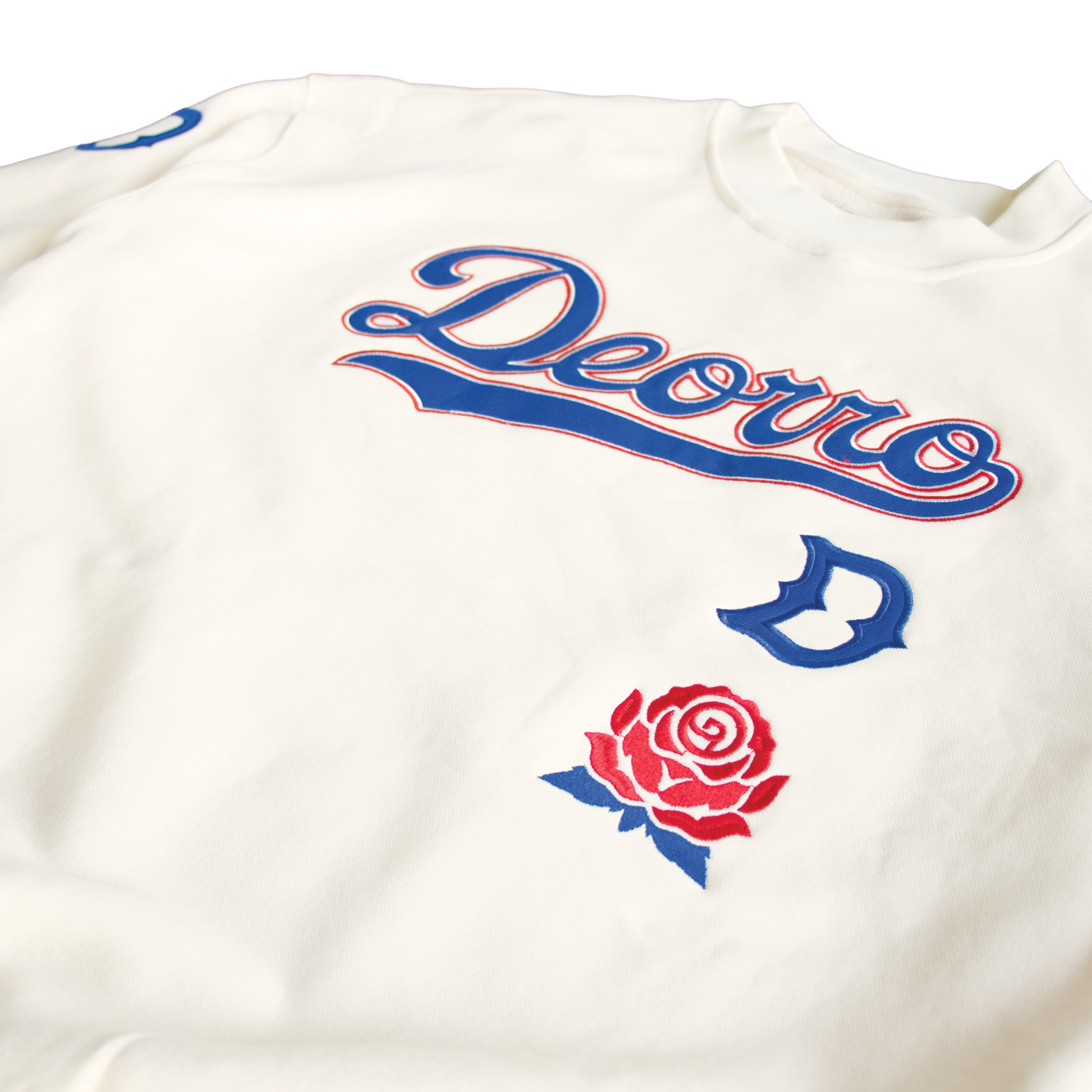 Deorro-Cream Oversized Crew Pullover