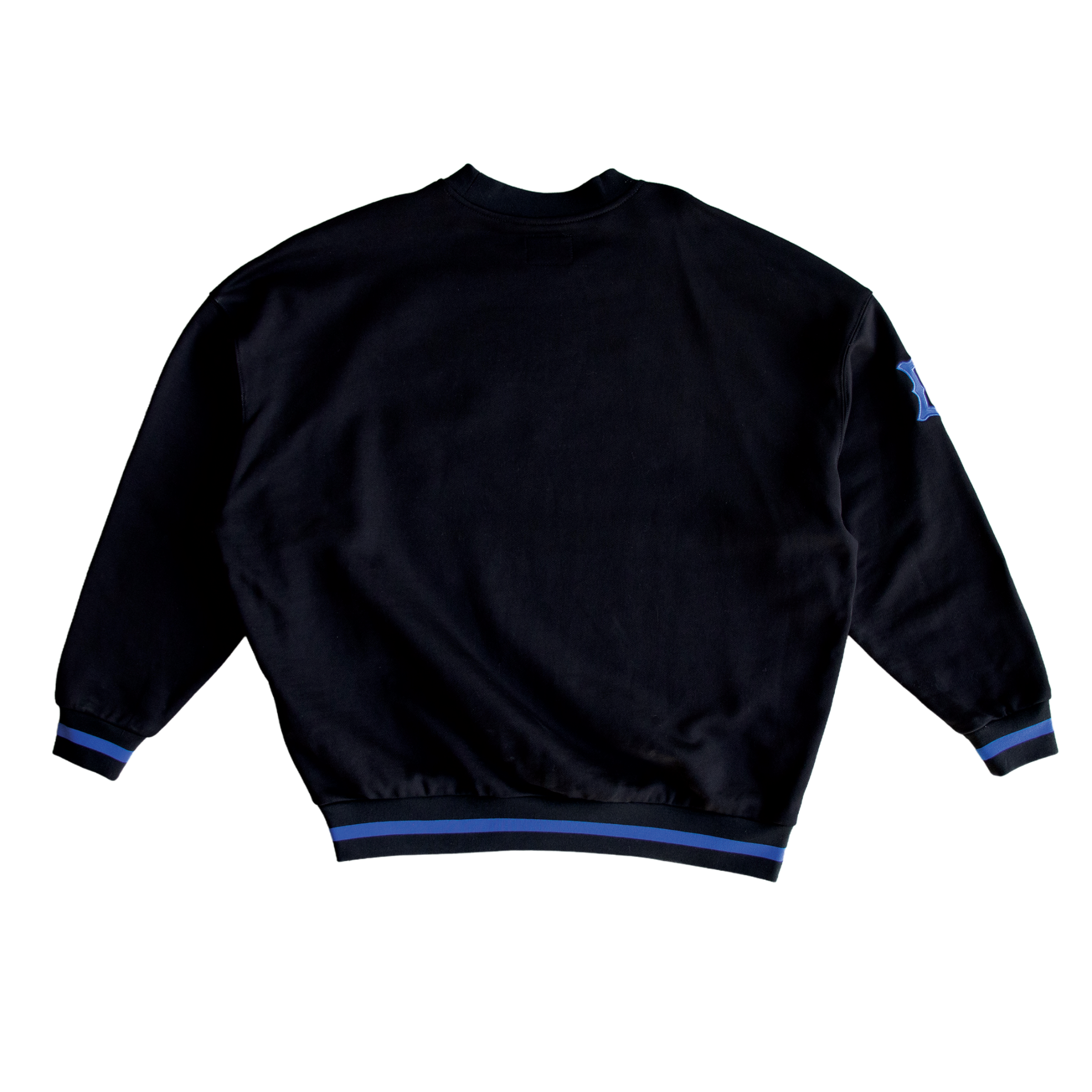 Deorro-Black Oversized Crew Pullover