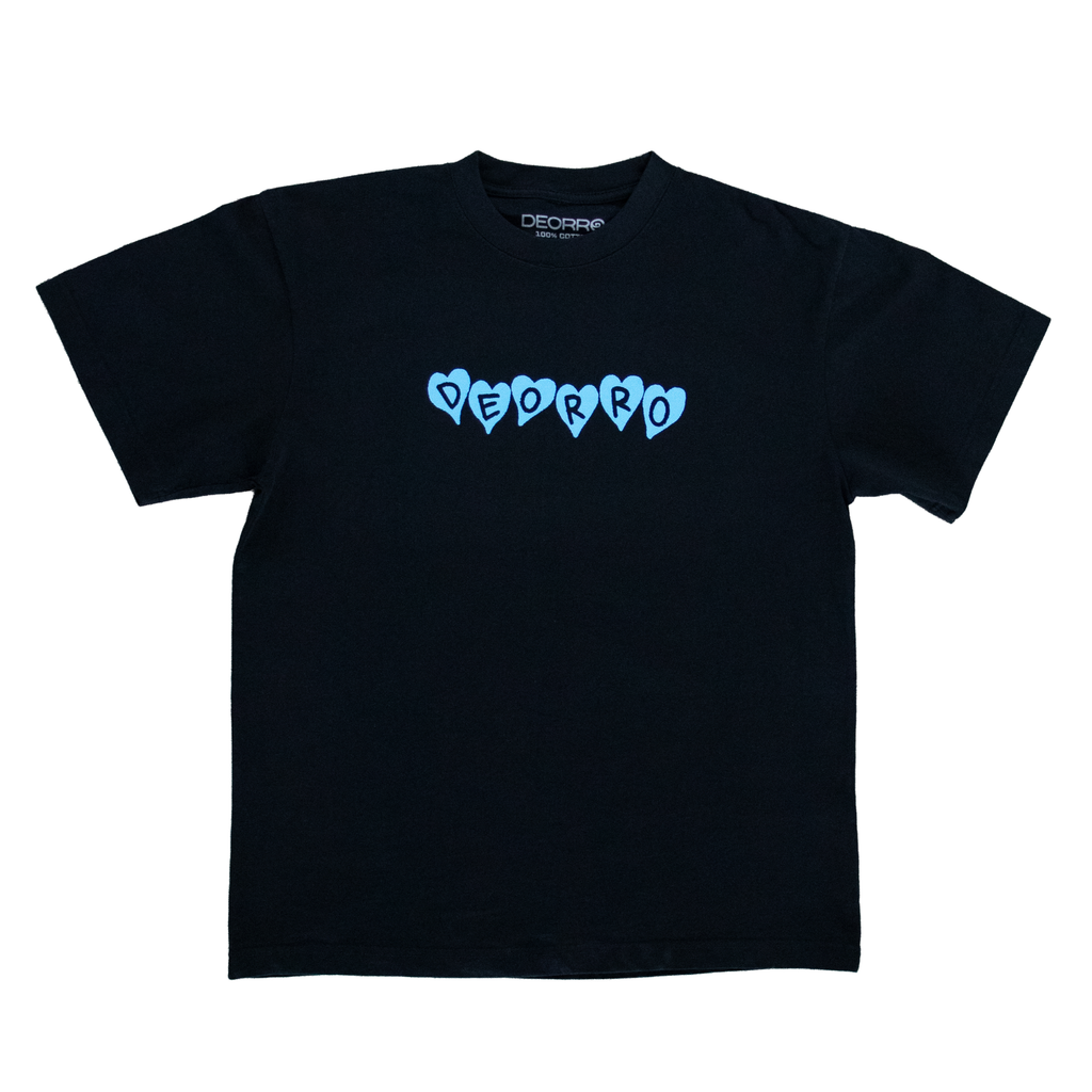YOUTH TEE - AMOR DE ROSA Deorro  (AZUL/Black Tee)