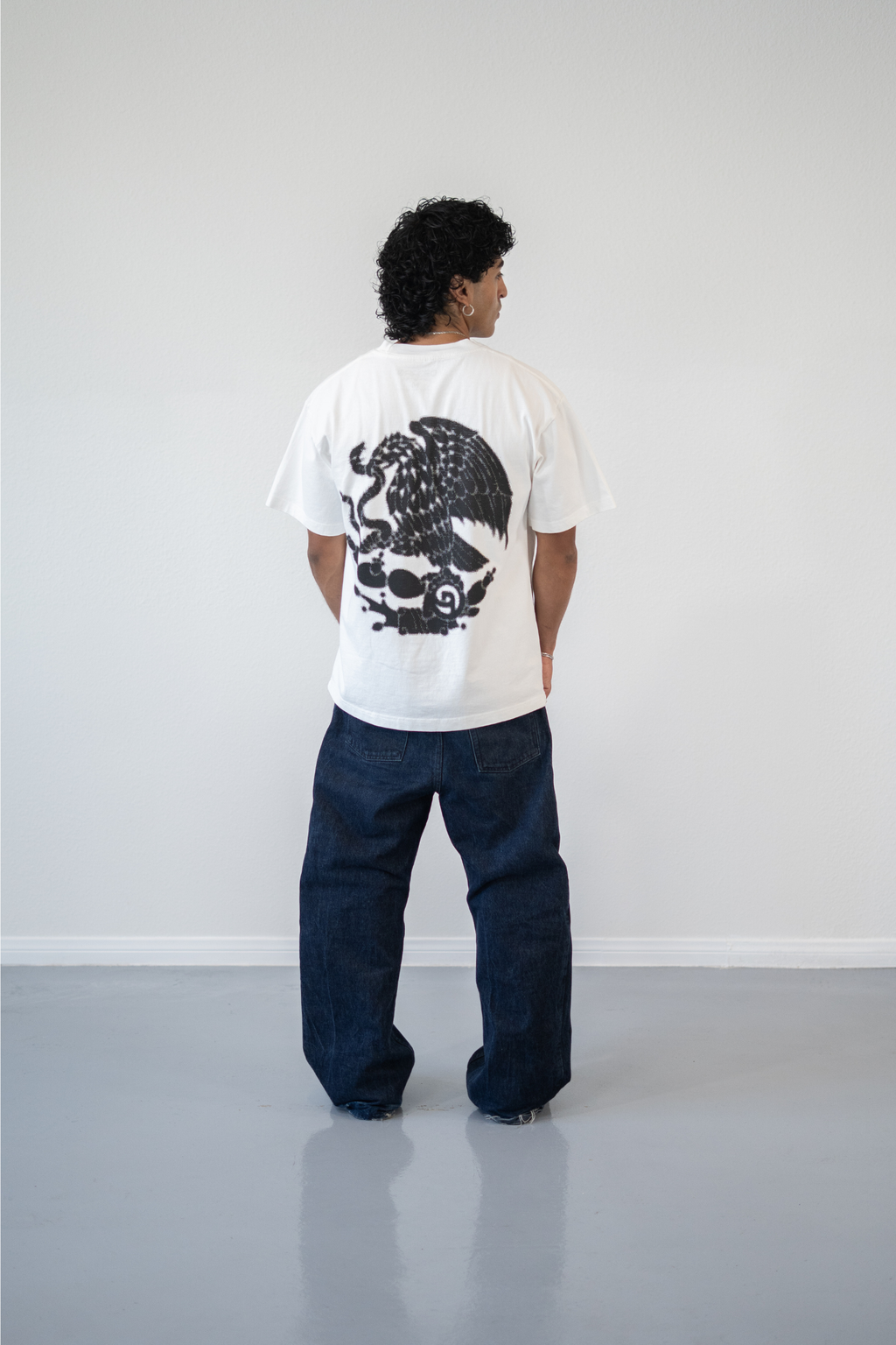 ORRO FC BLUR WHITE TEE (Black Eagle)