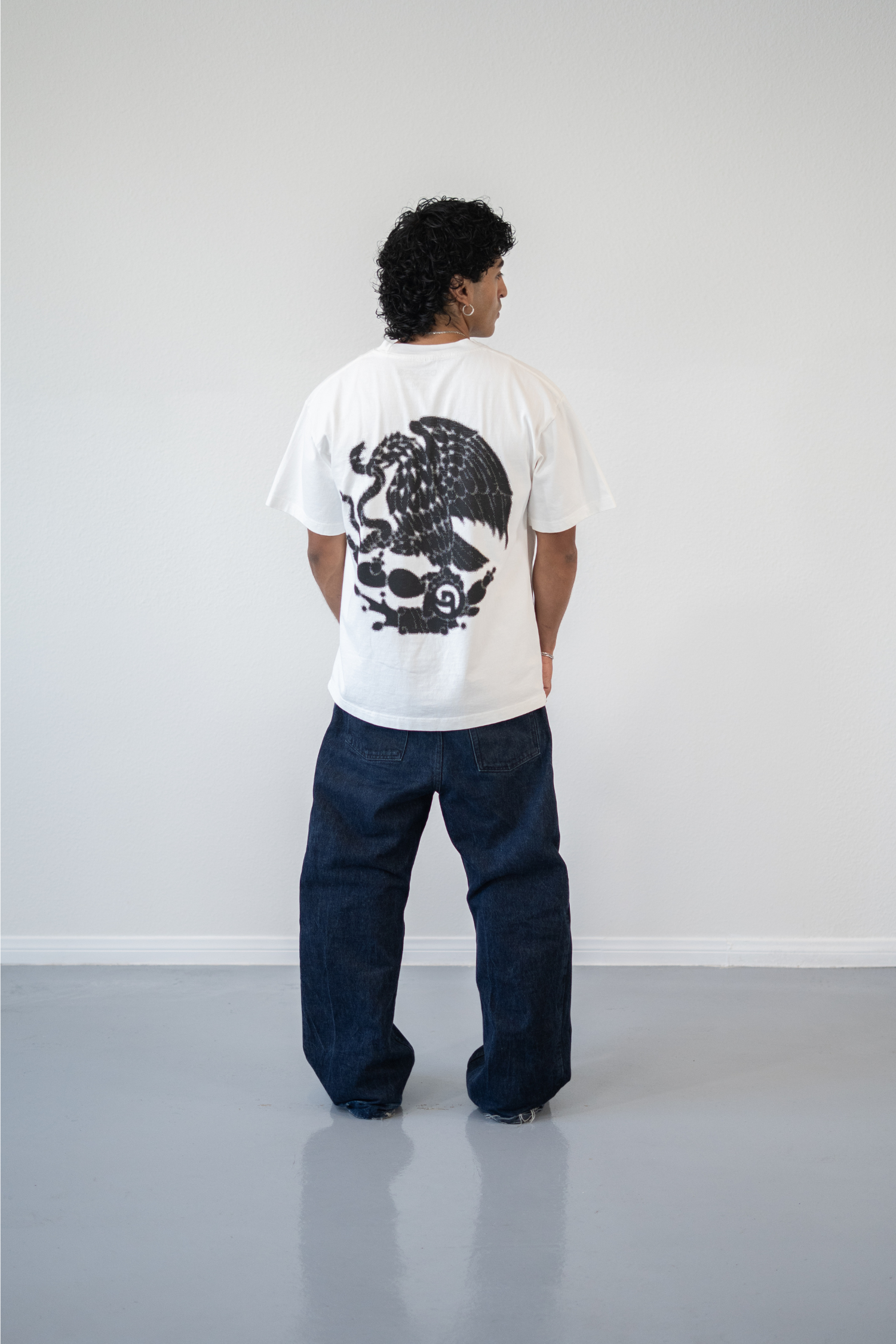 ORRO FC BLUR WHITE TEE (Black Eagle)