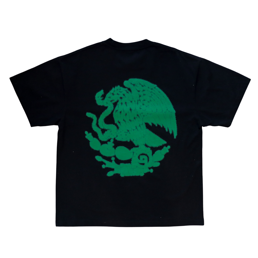 ORRO FC BLUR BLACK TEE (Neon Green)