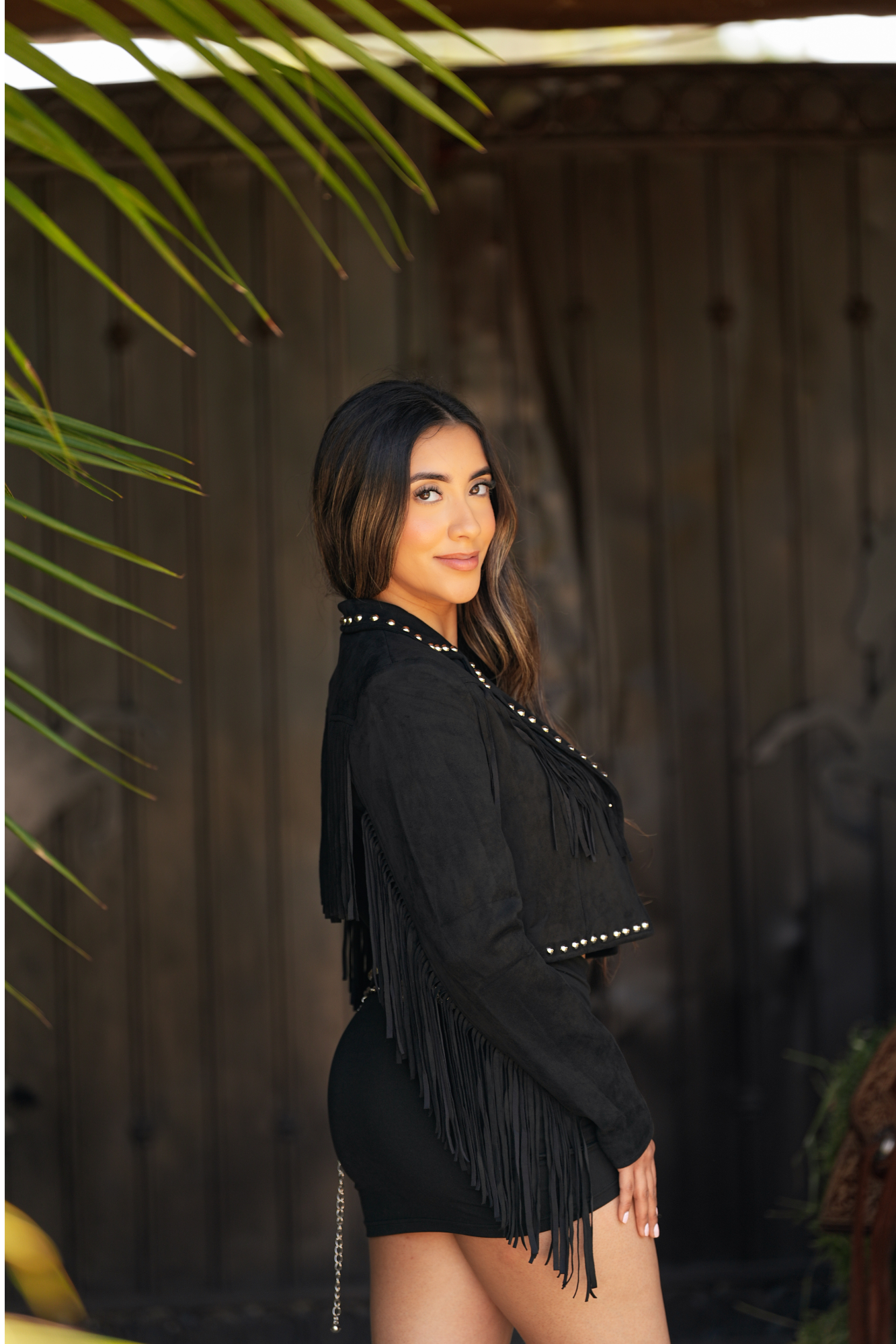 Deorro-Silver Studded Fringe Jacket