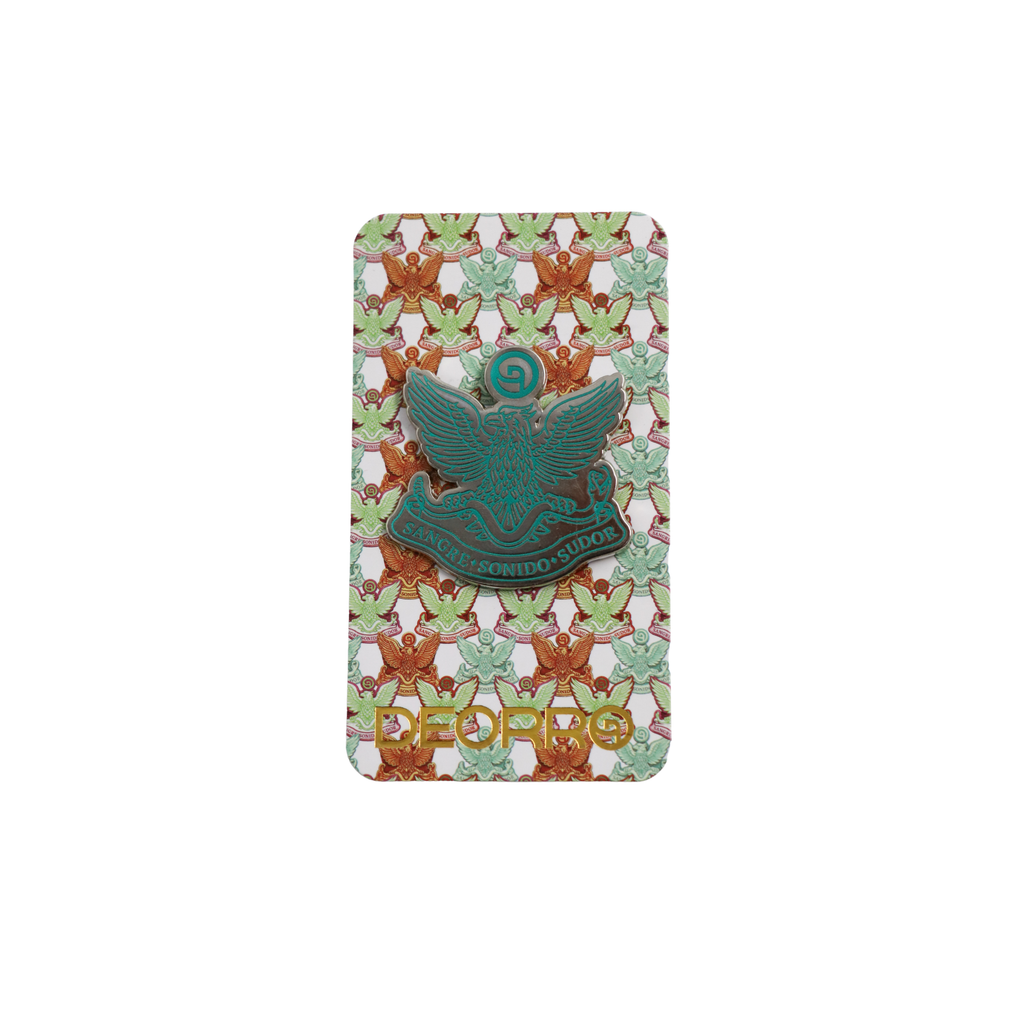 Aguila Pin (Teal/Silver)