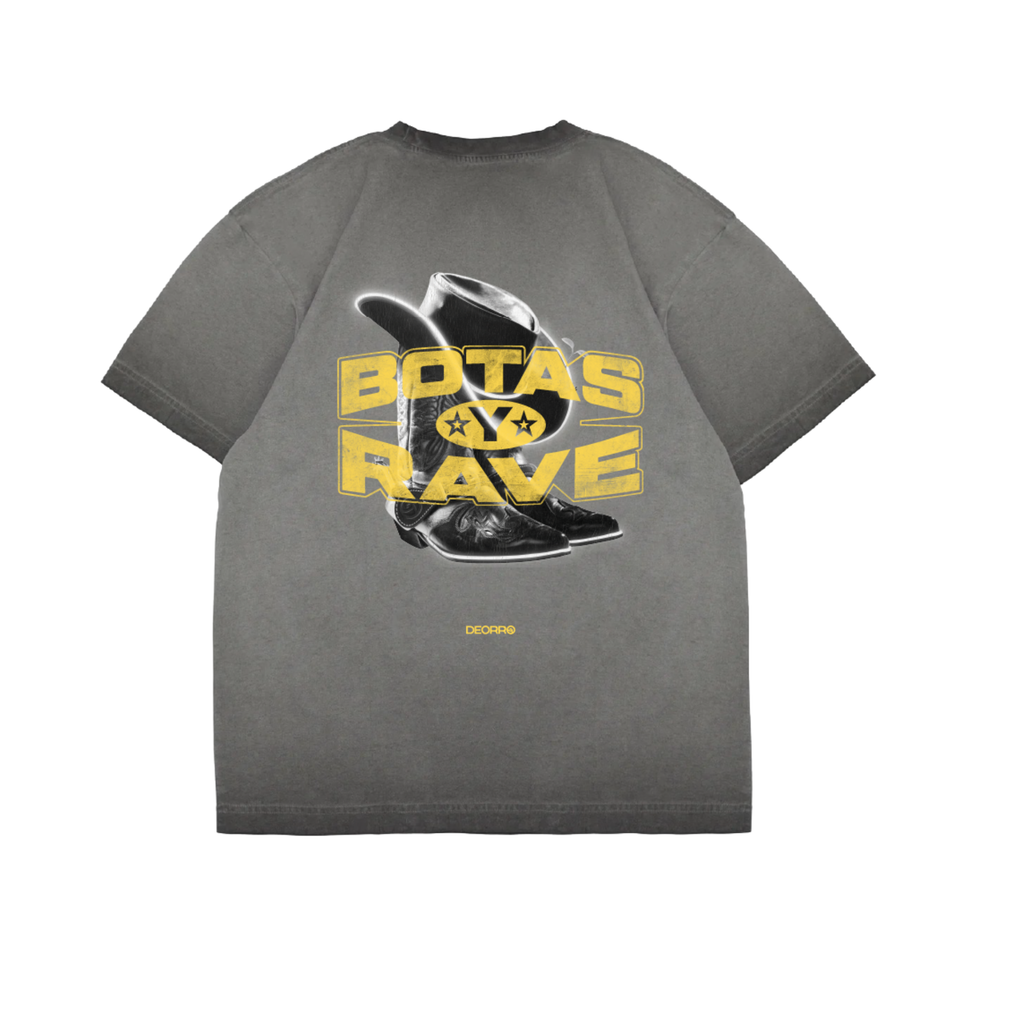 DEORRO-BOTAS Y RAVE Tee (Washed Black)