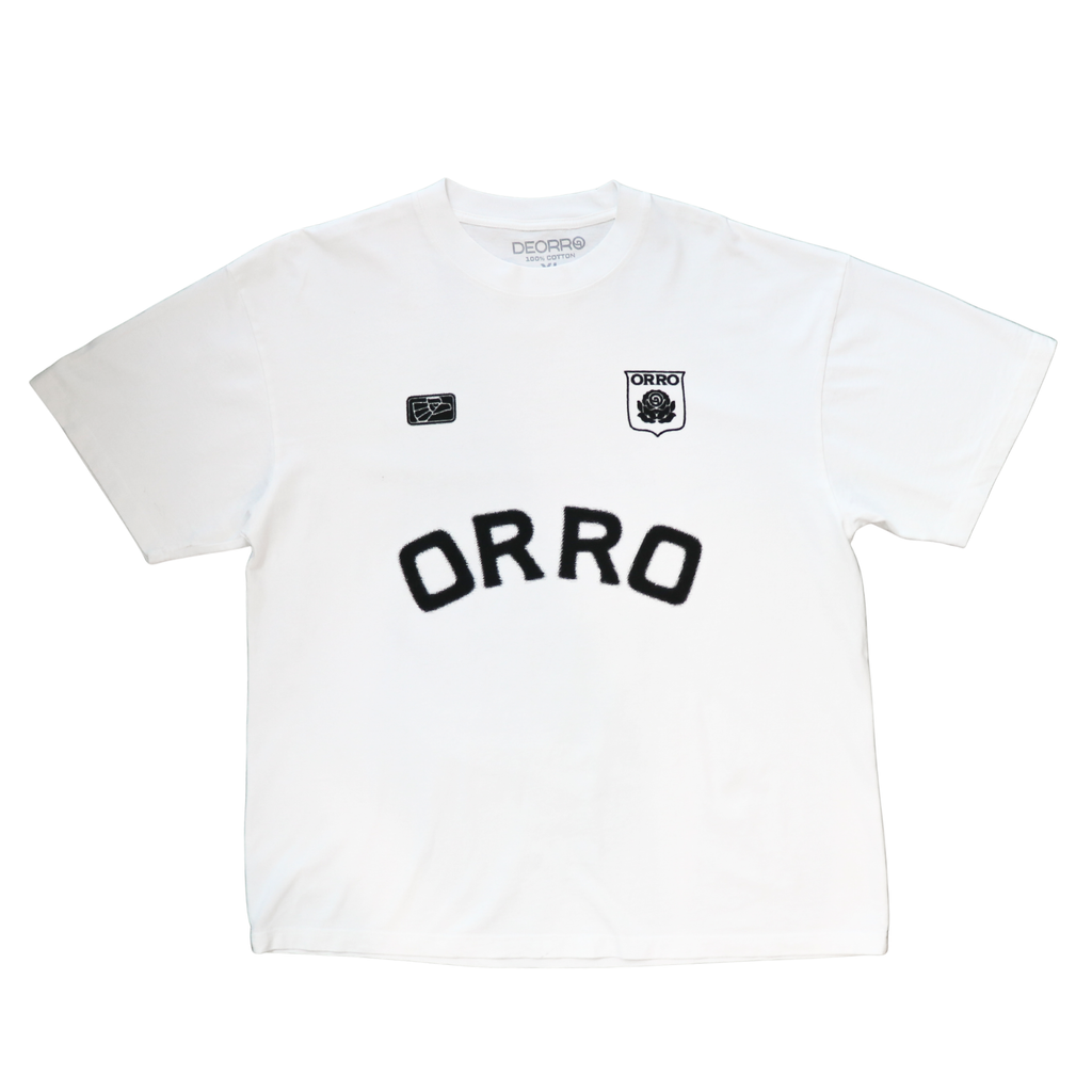 ORRO FC BLUR WHITE TEE (Black Eagle)