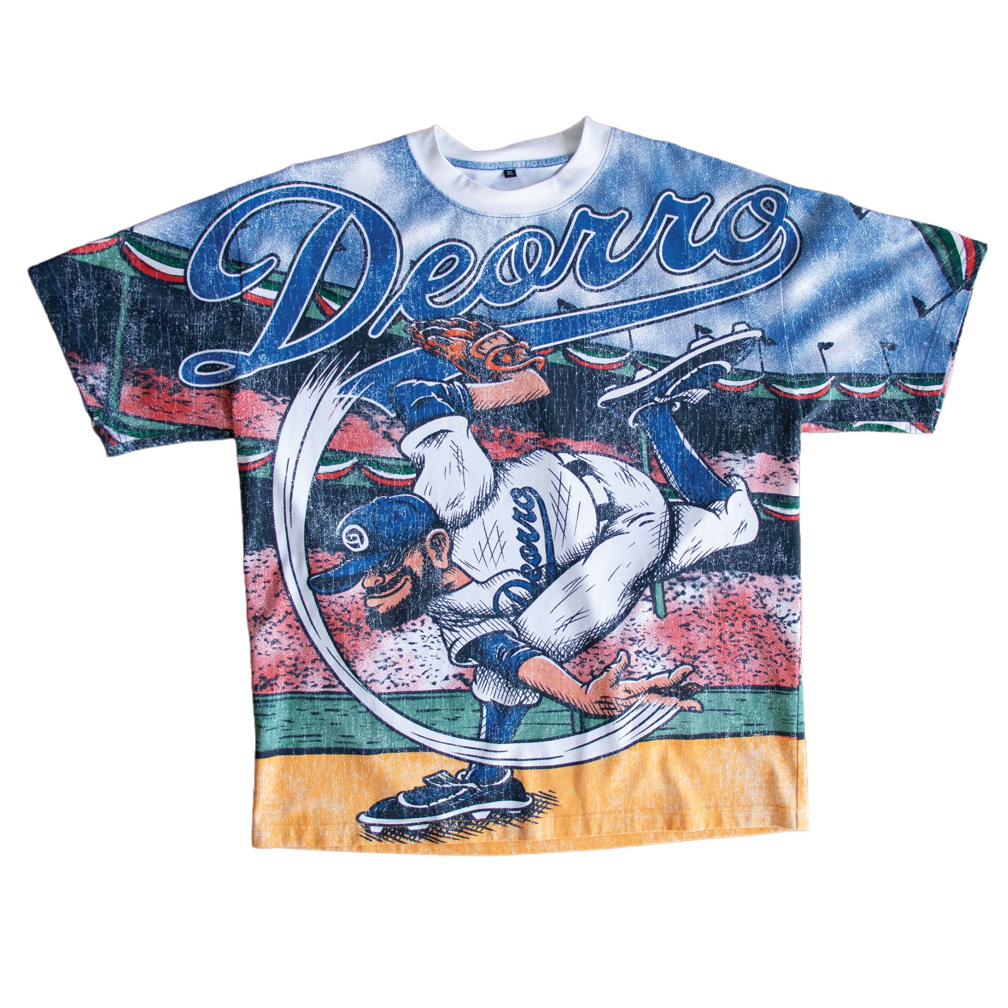 Strikeout-Full Print Baseball Tee (SIZE UP FOR THIS TEE!)