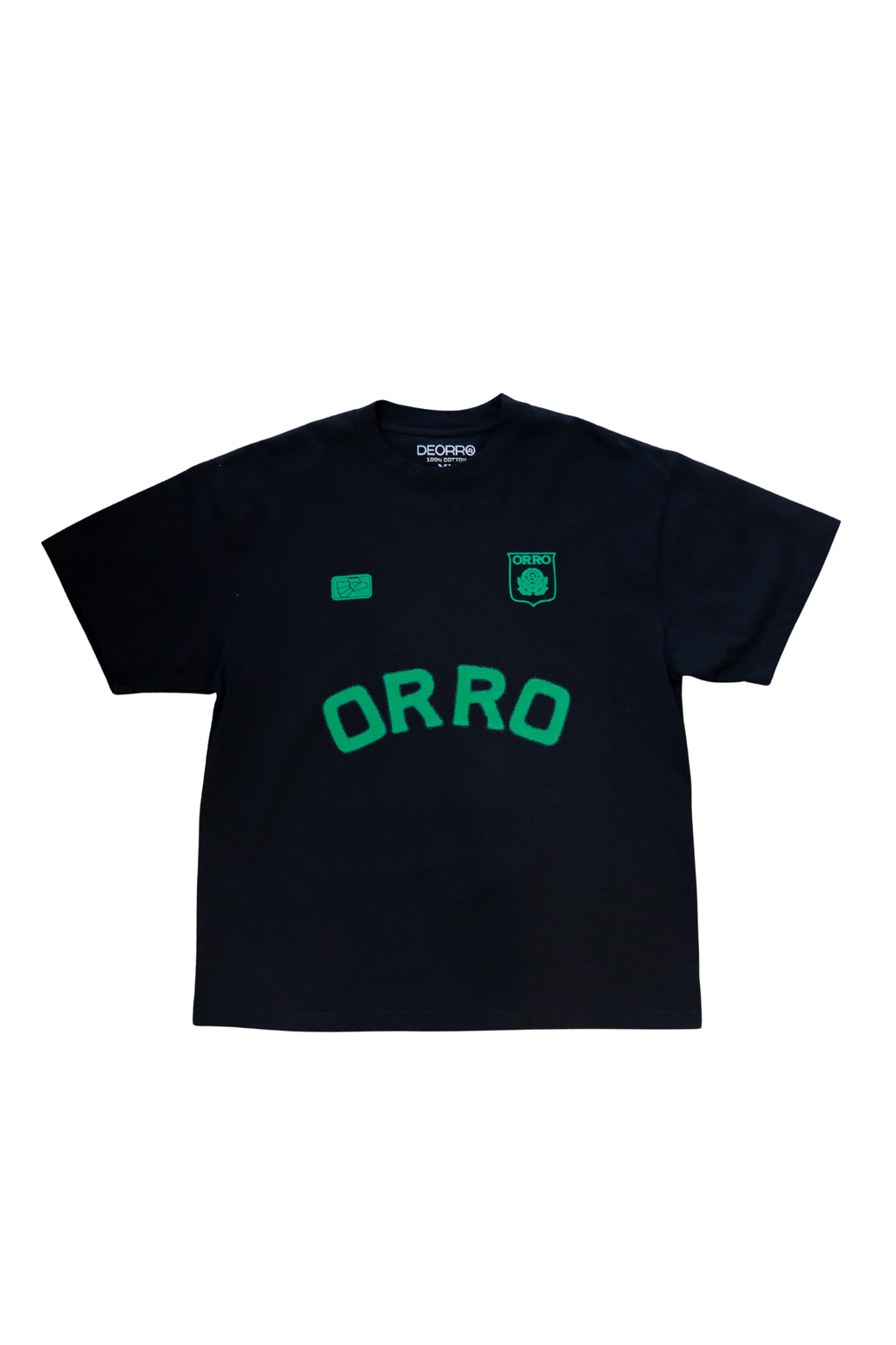 ORRO FC BLUR BLACK TEE (Neon Green)