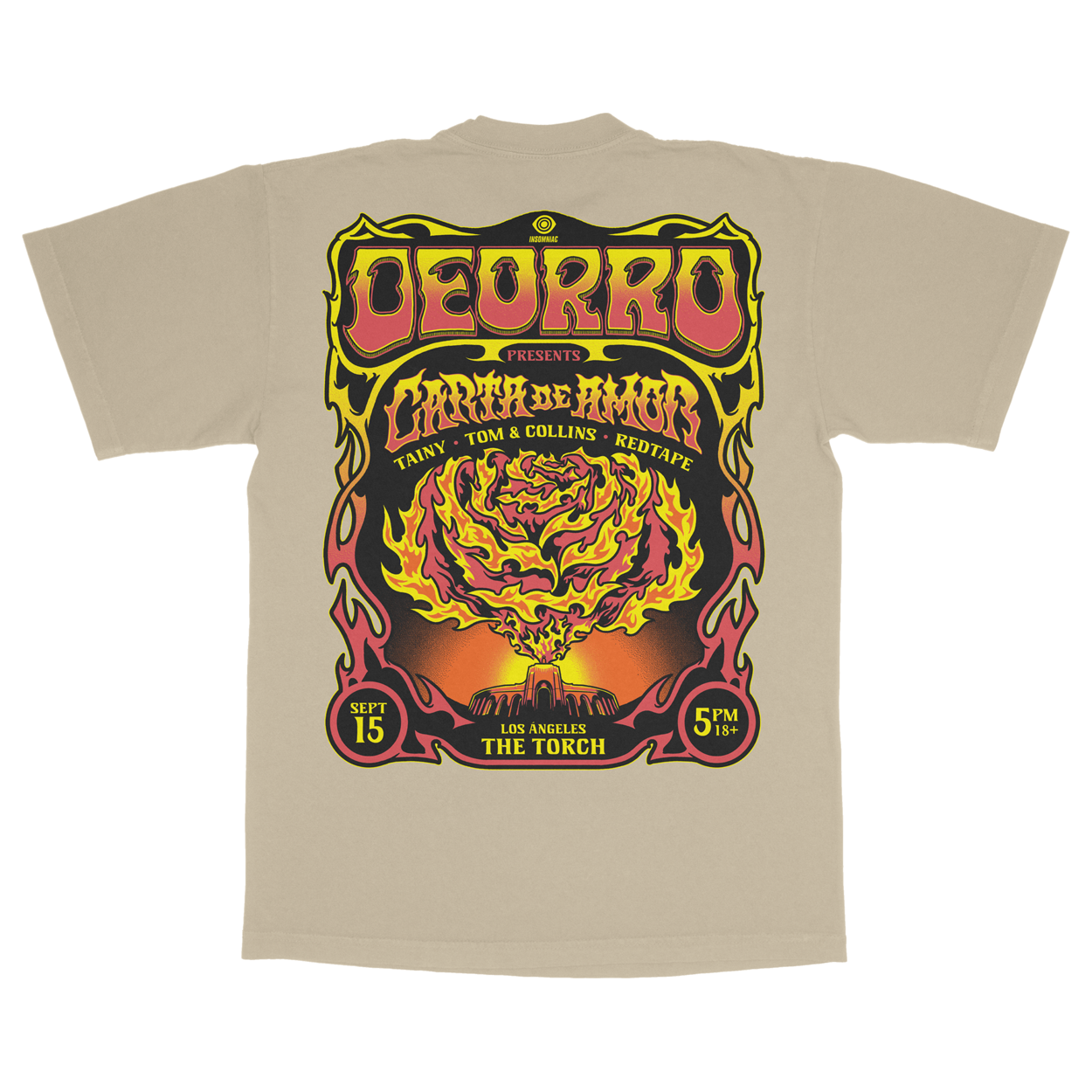 Deorro - The Torch Tee  (Tan)