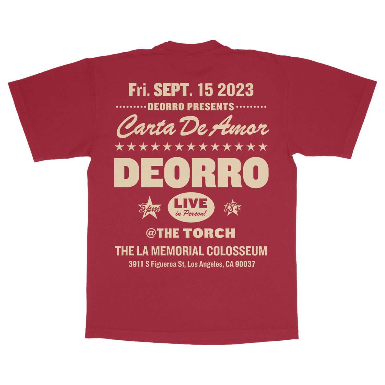 Deorro - Vintage Poster Tee  (Red)