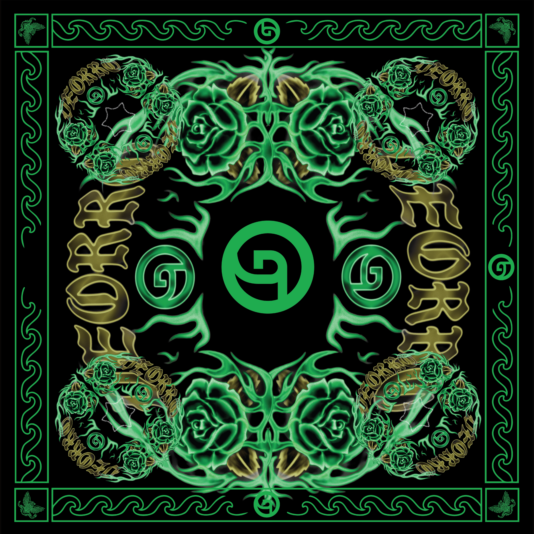 Oversized Bandana-Neon